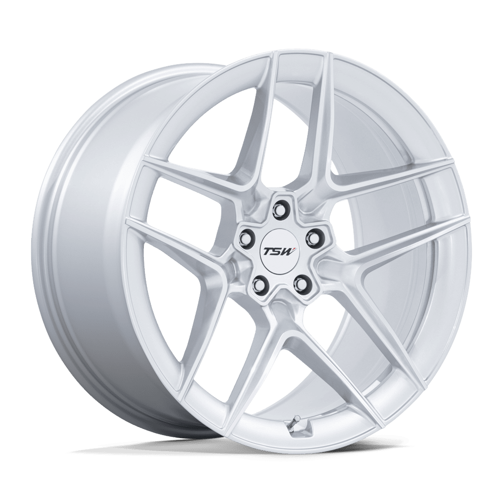 TSW TW008 SLIPSTREAM 19x10.5 Gloss Silver W/ Machined Face 5x114.3 43mm