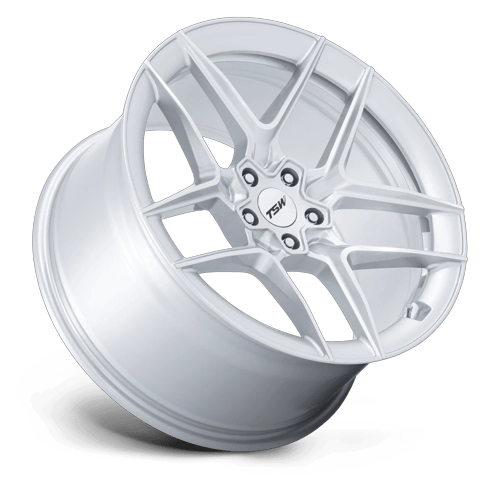 TSW TW008 SLIPSTREAM 19x8.5 Gloss Silver W/ Machined Face 5x114.3 35mm