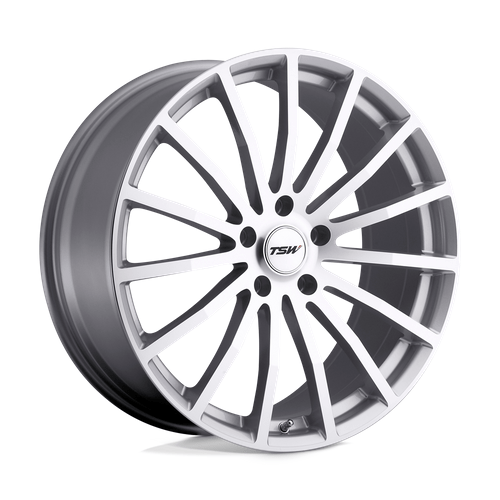 TSW MALLORY 20x10 Silver W/ Mirror Cut Face 5x114.3 25mm