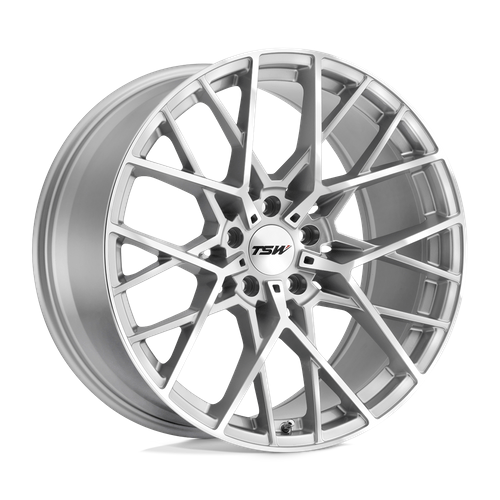TSW SEBRING 20x10 Silver W/  Mirror Cut Face 5x114.3 40mm