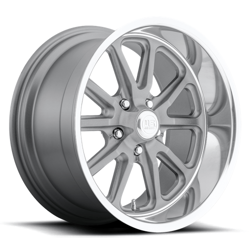 US Mag 1PC U111 RAMBLER 20x10 Textured Gray W/ Dc Lip 5x114.3 40mm