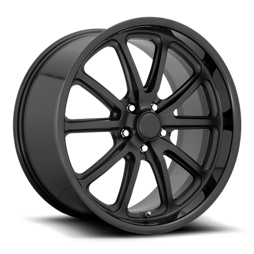 US Mag 1PC U123 RAMBLER 20x8.5 Gloss Black Matte Black 5x114.3 32mm