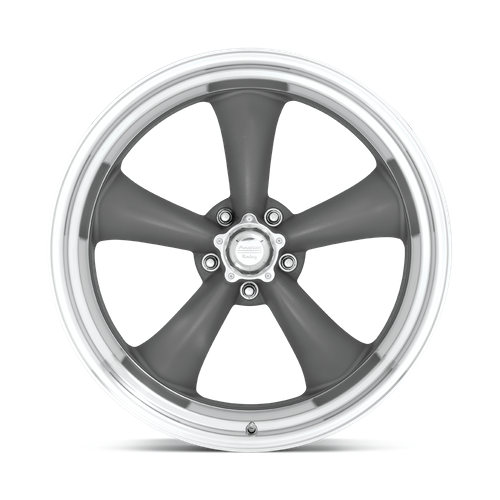 American Racing Vintage VN215 CLASSIC TORQ THRUST II 17x8 Mag Gray W/ Machined Lip 5x114.3 25mm