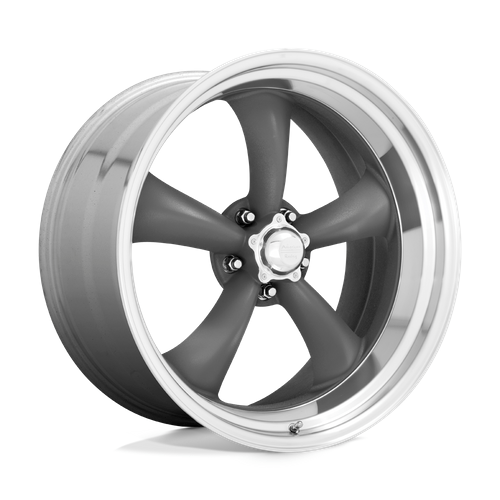 American Racing Vintage VN215 CLASSIC TORQ THRUST II 17x8 Mag Gray W/ Machined Lip 5x114.3 25mm