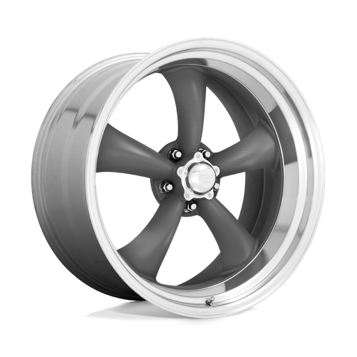 American Racing Vintage VN215 CLASSIC TORQ THRUST II 17x8 Mag Gray W/ Machined Lip 5x114.3 25mm