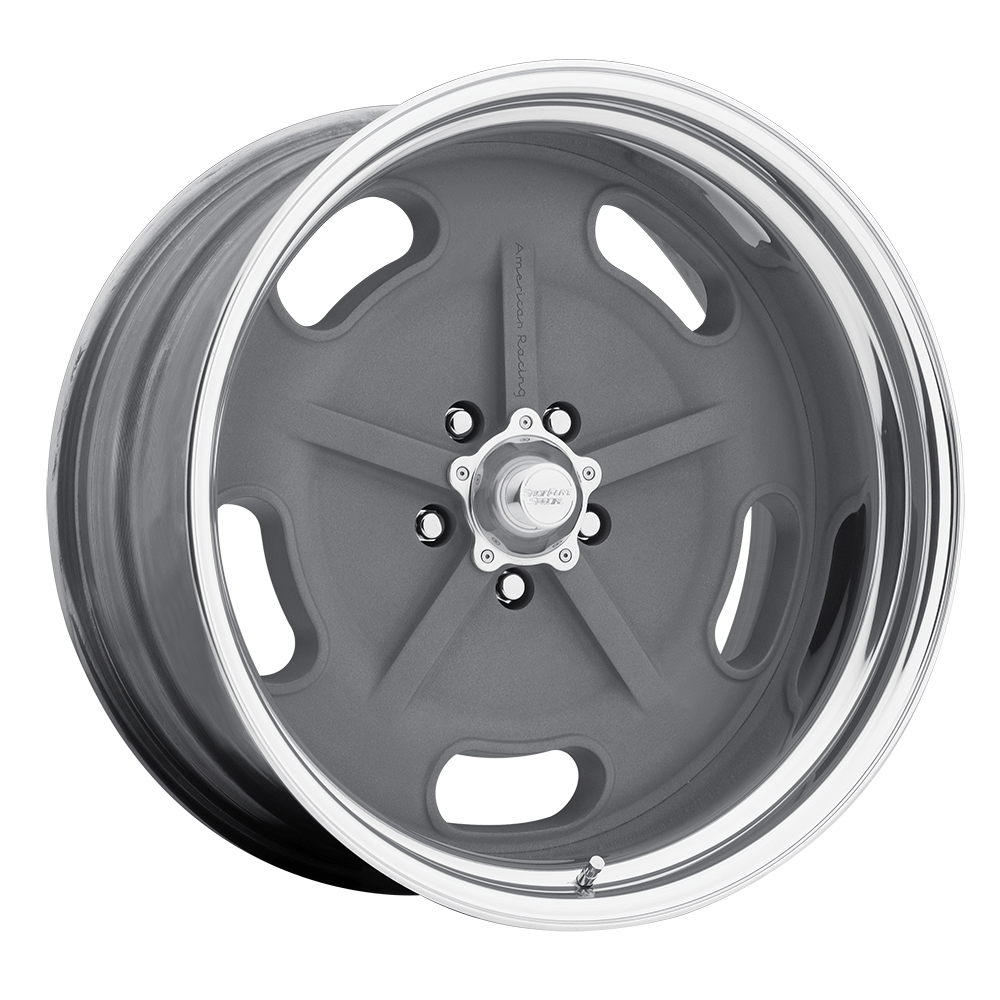 American Racing Vintage VN470 SALT FLAT 18x8 Mag Gray W/ Polished Barrel 5x114.3 29mm