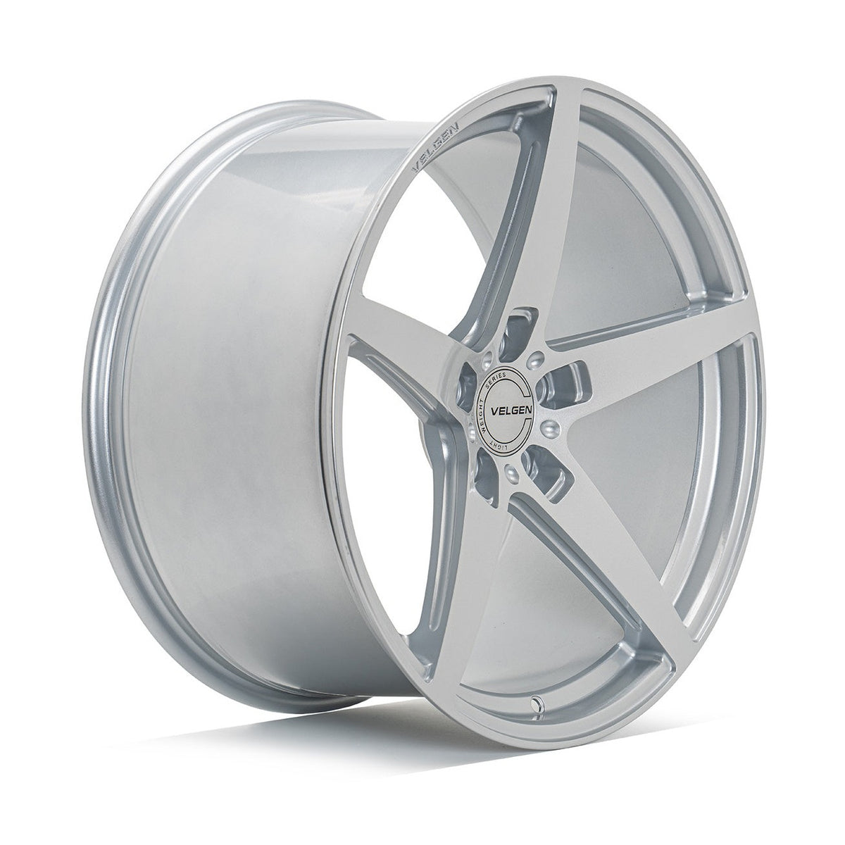 Juego de ruedas Velgen Classic5 V2 para Ford Mustang 2015-2024 - 20x10/20x11, plateado brillante