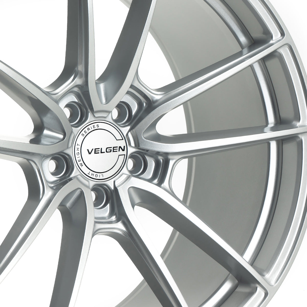 2005+ Ford Mustang Velgen VF5 Wheel Set (Set of 4) - Gloss Silver - 20x9.5/20x10.5