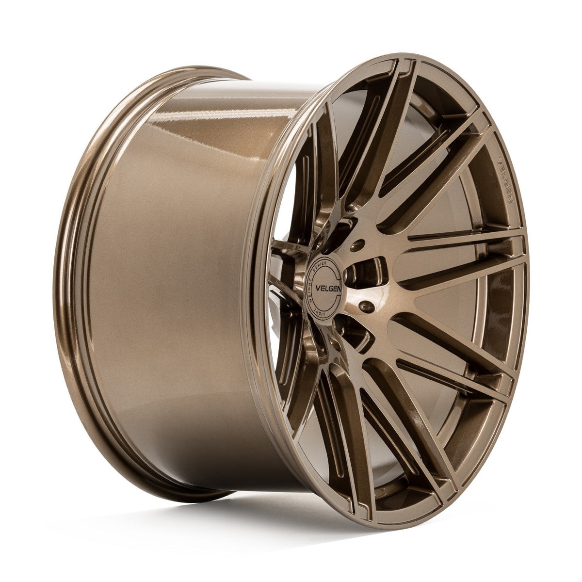 Juego de rines Velgen VF9 para Ford Mustang 2005+, 20x9.5/20x10.5, bronce brillante