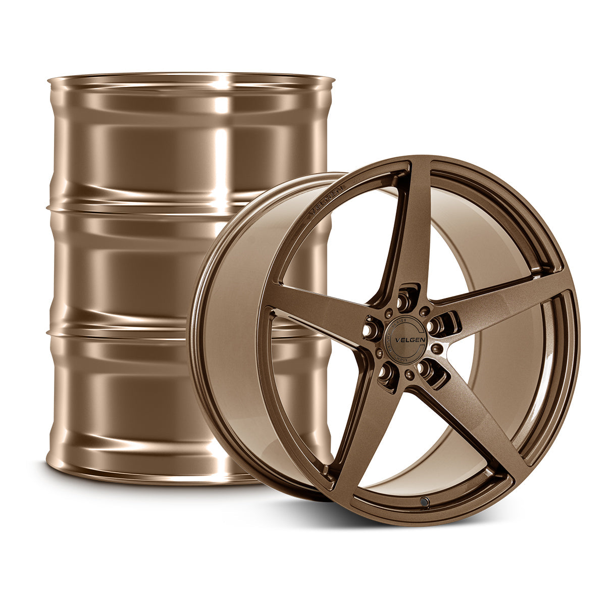 2015-2024 Ford Mustang Velgen Classic5 V2 Wheel Set (Set of 4) - Gloss Bronze - 20x10/20x11