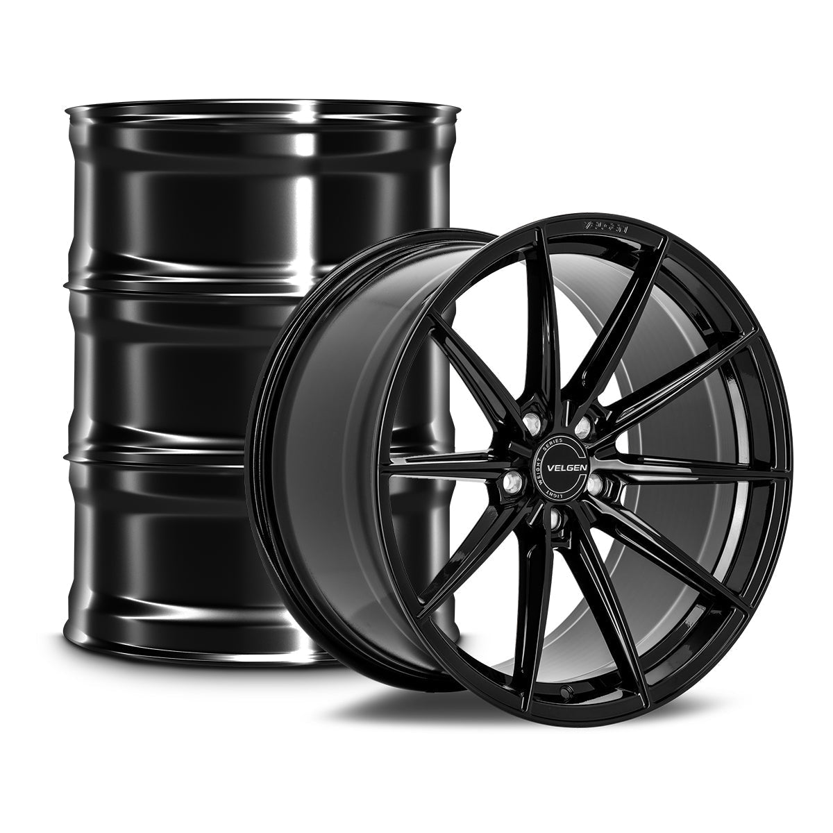 2005+ Ford Mustang Velgen VF10 Wheel Set (Set of 4) - Gloss Black - 20x9.5/20x10.5