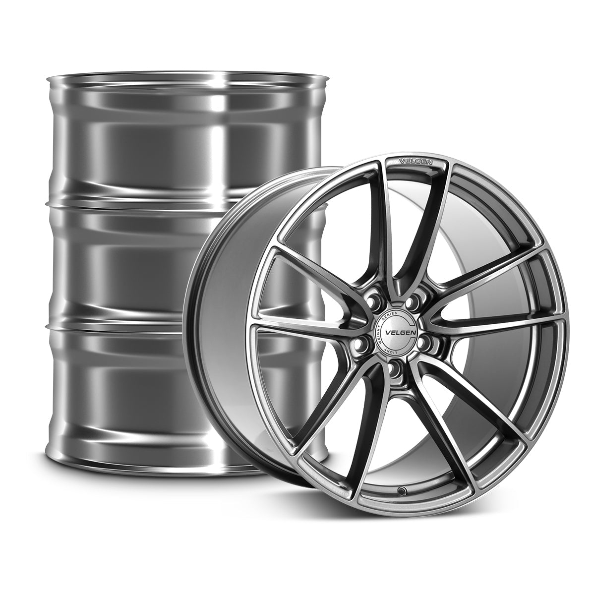 2016-2020 Ford Mustang GT350/R Velgen VF5 Wheel Set (Set of 4) - Gloss Gunmetal - 20x11/20x11.5