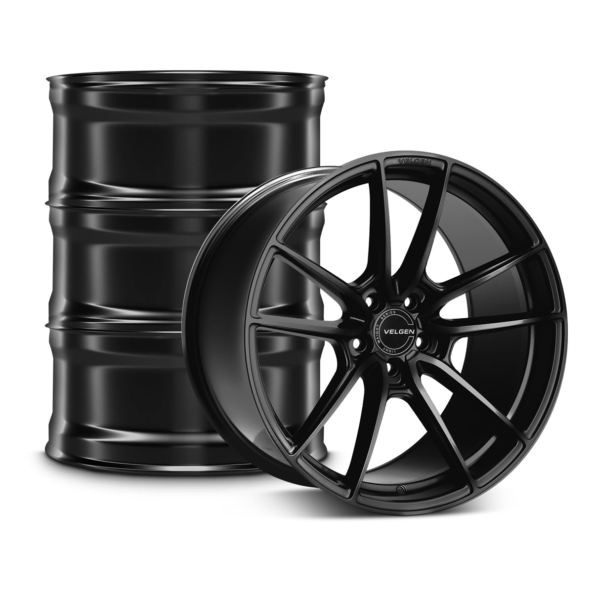 2005+ Ford Mustang Velgen VF5 Wheel Set (Set of 4) - Satin Black - 20x9.5/20x10.5