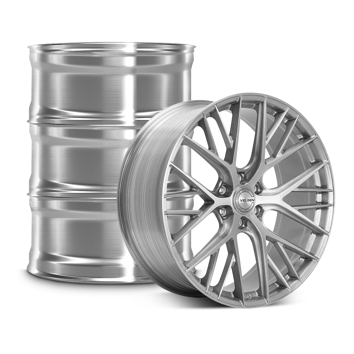 2015-2020 Ford F-150 Velgen VFF-12 Wheel Set (Set of 4) - Brushed Clear - 22x10