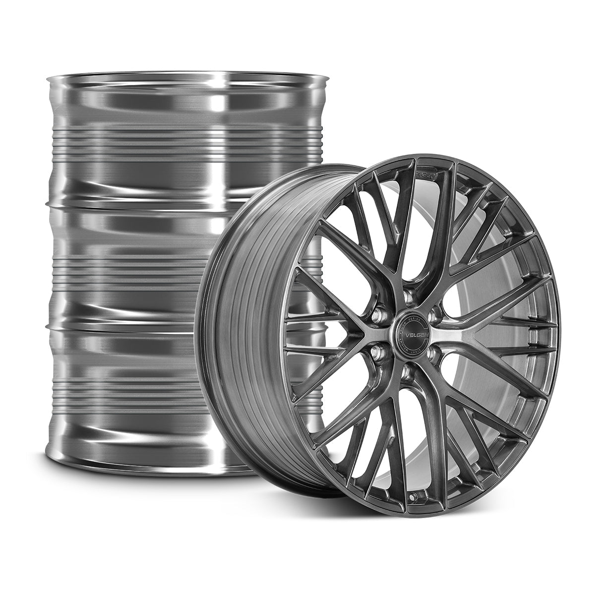 2021+ Ford F-150 Velgen VFF-12 Wheel Set (Set of 4) - Brushed Titanium - 24x10