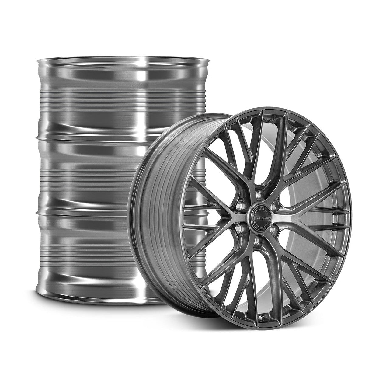 2021+ Ford F-150 Velgen VFF-12 Wheel Set (Set of 4) - Brushed Titanium - 24x10