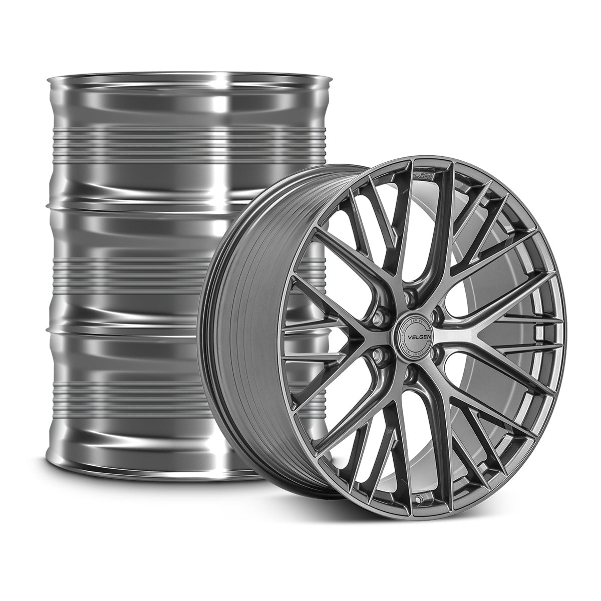 2021+ Ford F-150 Velgen VFF-12 Wheel Set (Set of 4) - Gloss Gunmetal - 22x10
