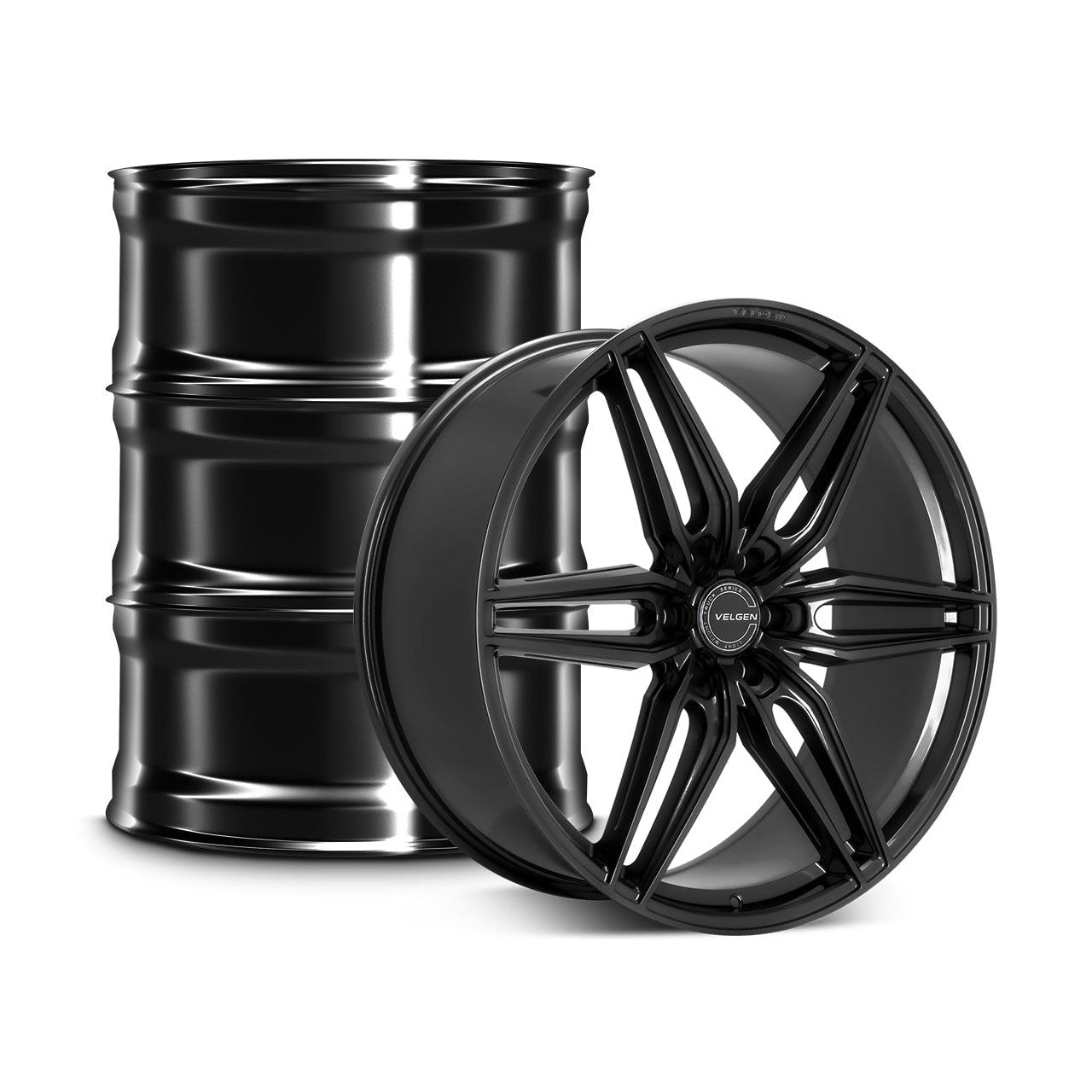 2021+ Ford F-150 Velgen VFF-6 Wheel Set (Set of 4) - Gloss Black - 24x10