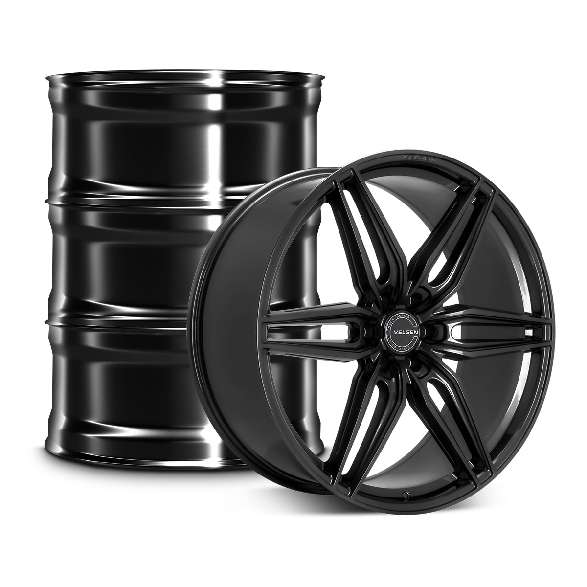 2009-2020 Ford F-150 Velgen VFF-6 Wheel Set (Set of 4) - Gloss Black - 22x10