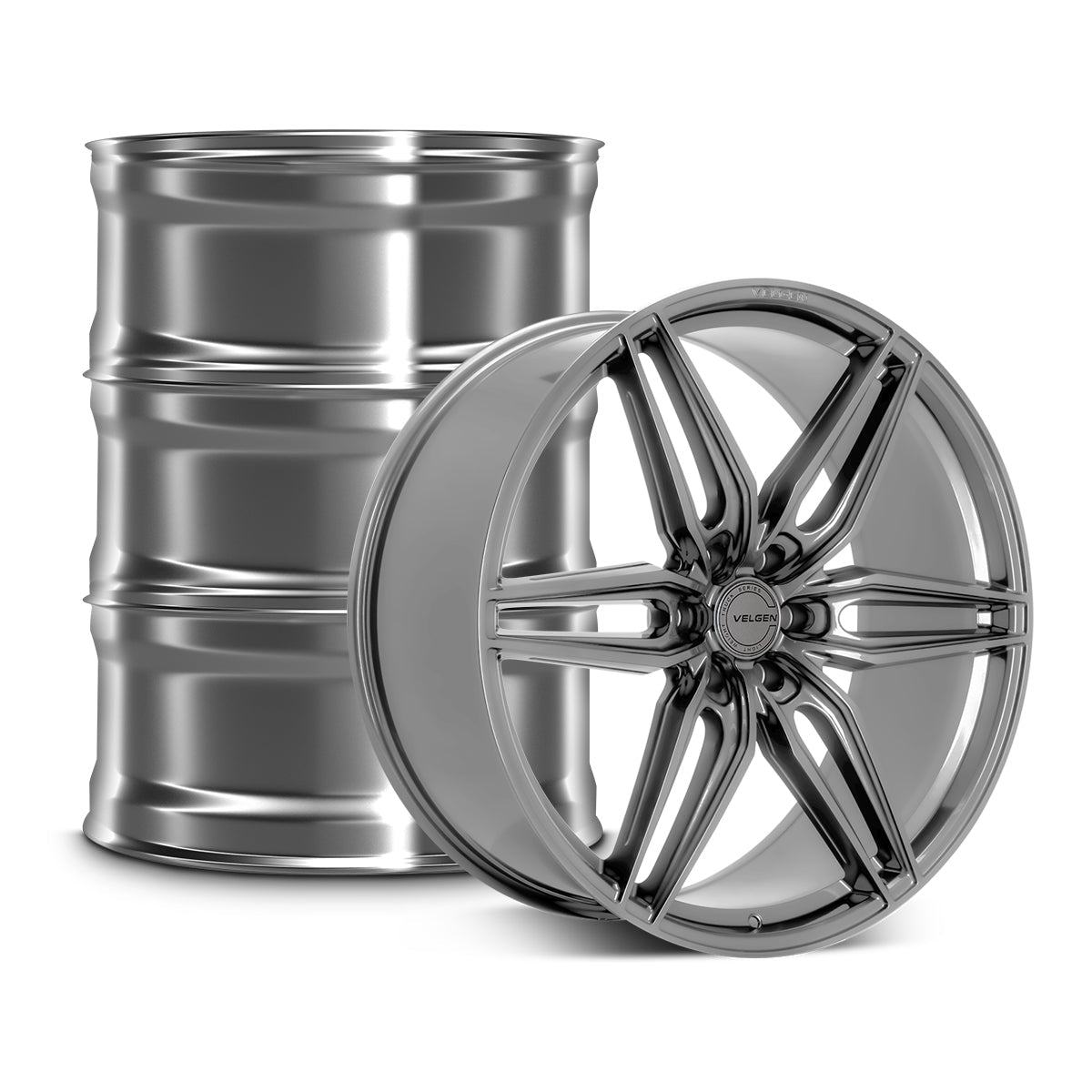 2009-2020 Ford F-150 Velgen VFF-6 Wheel Set (Set of 4) - Gloss Gunmetal - 22x10