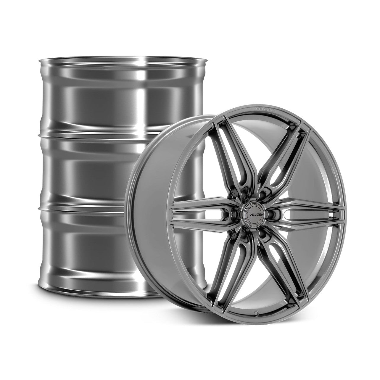 2021+ Ford F-150 Velgen VFF-6 Wheel Set (Set of 4) - Gloss Gunmetal - 22x10