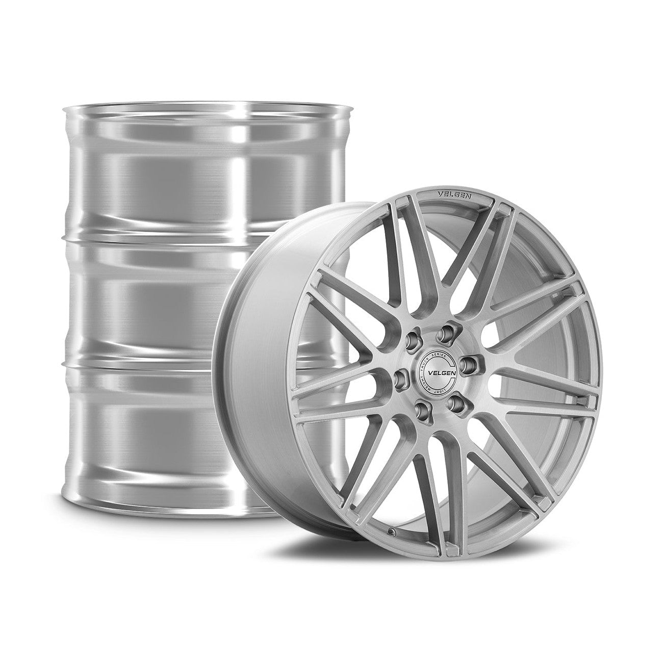 2021+ Ford F-150 Velgen VFF-9 Wheel Set (Set of 4) - Brushed Clear - 24x10