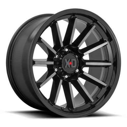 XD XD855 LUXE 17x9 Gloss Black Mach W/ Gray Tint 6x135 18mm