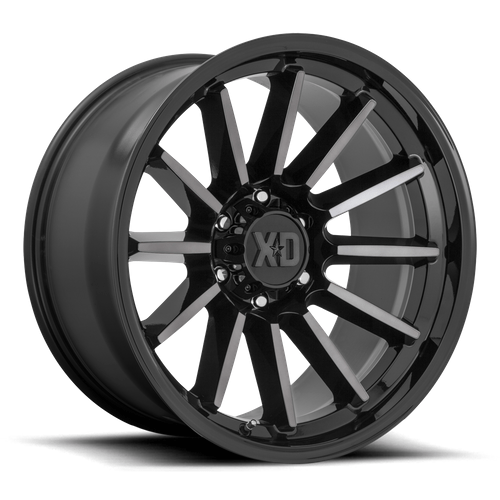XD XD855 LUXE 17x9 Gloss Black Mach W/ Gray Tint 6x135 18mm