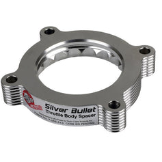 aFe 11-14 Ford Mustang/ 11-14 Ford F-150 V6 3.7L Silver Bullet Throttle Body Spacer - Silver