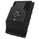 aFe 17-24 Ford F-150 10R60/10R80 Pro Series Rear Transmission Pan Black w/ Machined Fins