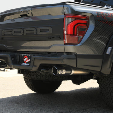 aFe 21-24 Ford F-150 Vulcan Series 3 IN to 3-1/2 IN Stainless Steel Cat-Back Exhaust System - Black