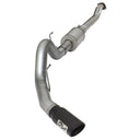 aFe Atlas Exhausts 4in Cat-Back Aluminized Steel Exhaust Sys 2015 Ford F-150 V6 3.5L (tt) Black Tip