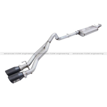 aFe Rebel Series Exhaust SS Front Side Exit CB w/ Black Tips 10-14 Ford F150 Ecoboost V8 6.2L
