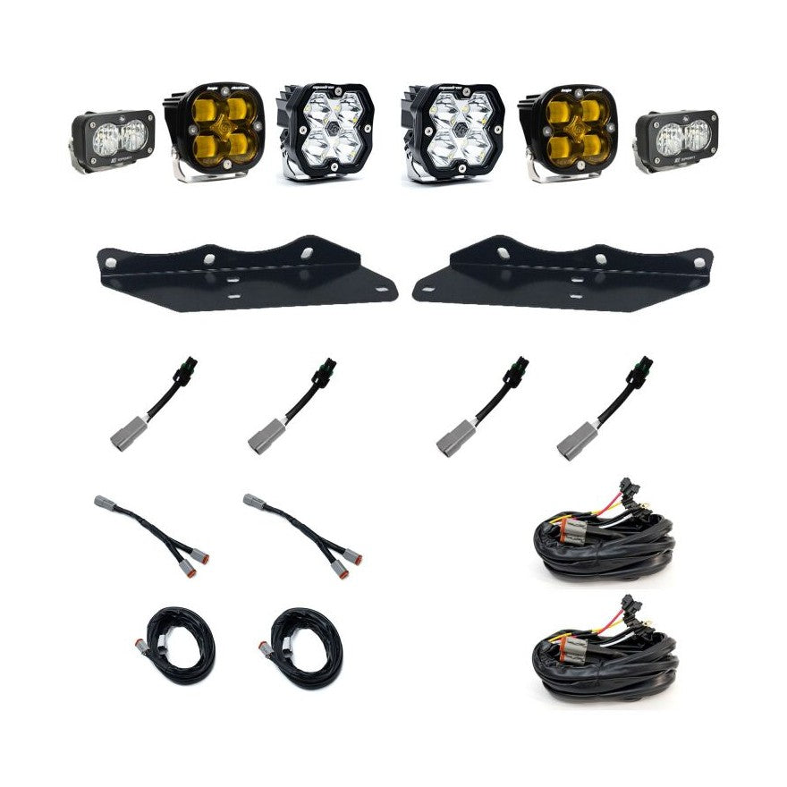 Baja Designs Baja Designs 17-20 Ford Raptor Squadron 2.0 Sport (Spot) + 1.0 SAE - Amb + S2 Sport W/C Fog Pkt Kit
