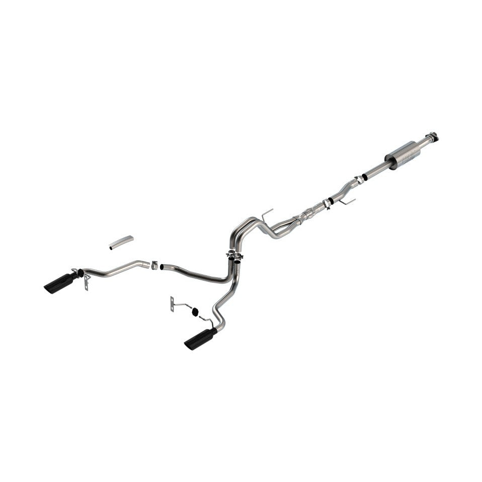 Borla Borla F-150 2021 5.0L 4dr CC SB EC STB Lariat/KR/Platinm/LTD 3/2.25 SRE Cat-Back ATAK Black CHR Tips