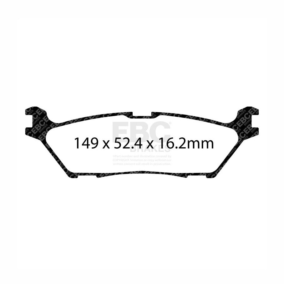 EBC EBC 2021+ Ford F-150 2WD/4WD 2.7TT/3.5TT Yellowstuff Rear Brake Pads