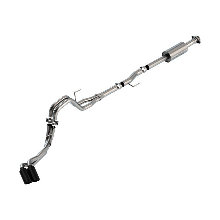Borla Borla F-150 2021 2.7L/3.5L 4dr CC SB EC STB Lar/KingR/Plnm/LTD 3/2.25 DSE CB S-Type BLK CHR Tips