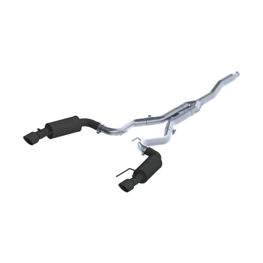 MBRP MBRP 15-18 Ford Mustang EcoBoost 2.3L Black 3in Cat Back Dual Split Rear Exit (Street Version)