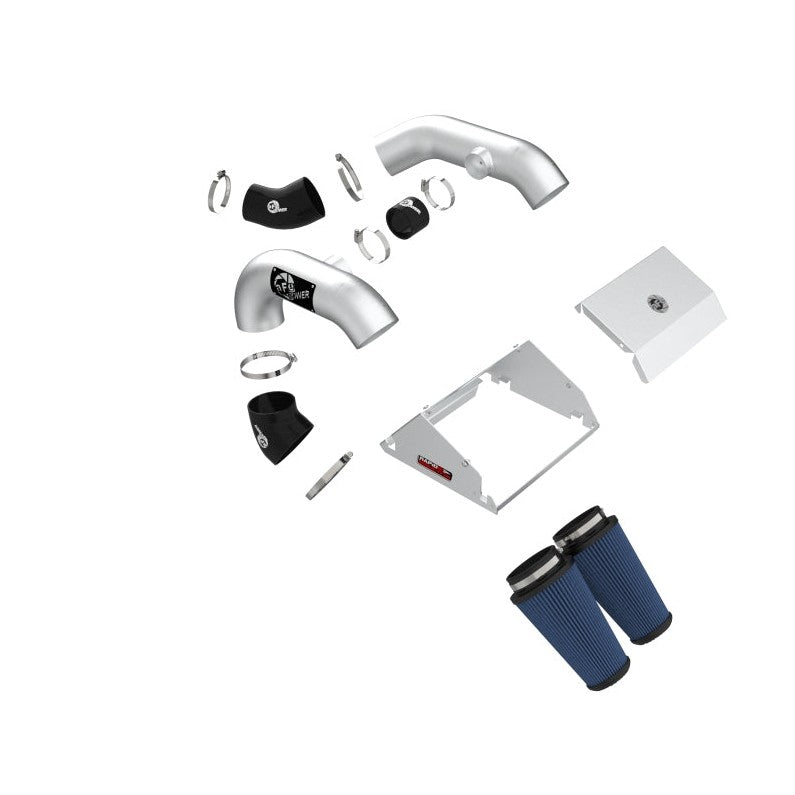 aFe aFe Rapid Induction Pro 5R Cold Air Intake System Brushed 21-22 Ford F-150 Raptor V6-3.5L (tt)