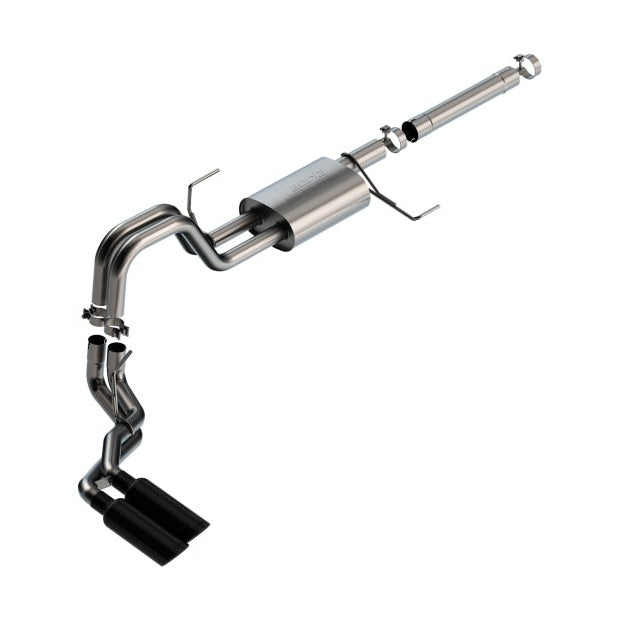 Borla Borla 21-22 Ford F-150 Powerboost 3.5L V6 2WD & 4WD 4DR 3in, 2.25in S-TYPE Black Chrome Tips