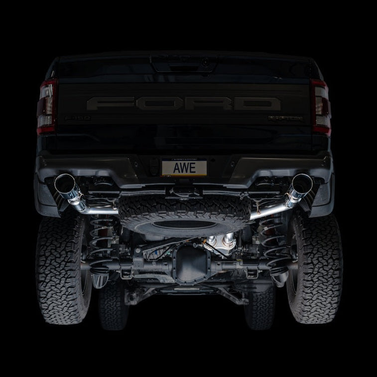AWE Tuning AWE Tuning Gen 3 Raptor SwitchPath Exhaust - Chrome Silver Tips, installed