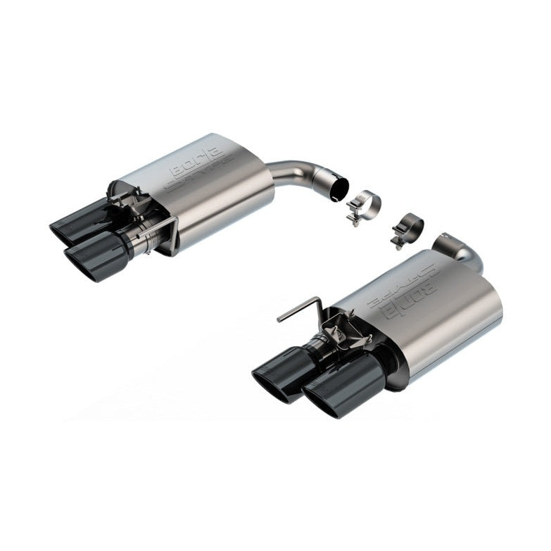 Borla Borla 2024 Ford Mustang GT 5.0L V8 w/ Active Exhaust S-Type Axle-Back Exhaust System - Black Chrome