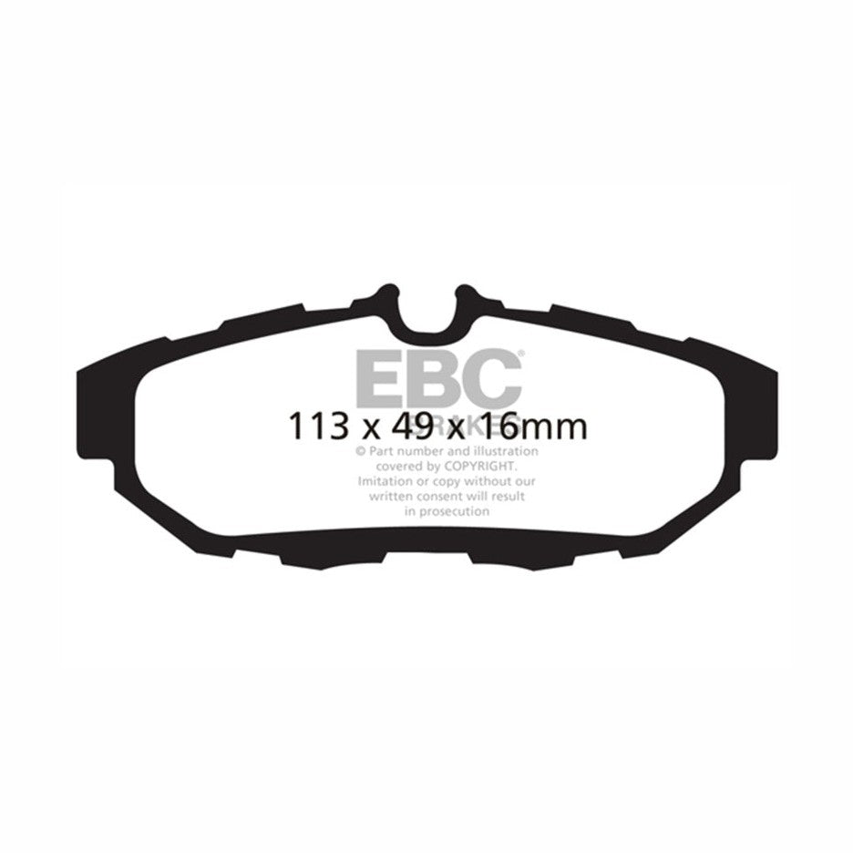 EBC EBC 10-14 Ford Mustang 3.7 Yellowstuff Rear Brake Pads