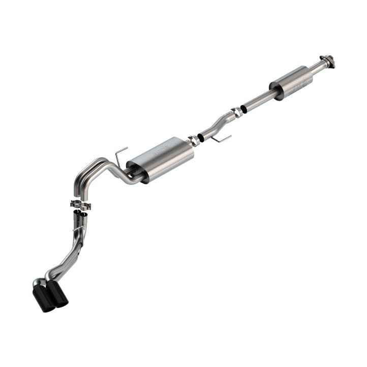 Borla Borla F-150 2021 2.7L/3.5L 4dr CC SB EC STB Lar/KingR/Plnm/LTD 3/2.25 DSE CB Touring BLK CHR Tips