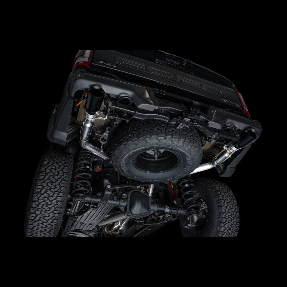 AWE Tuning AWE Tuning Gen 3 Ford Raptor SwitchPath Exhaust - Diamond Black Tips, installed