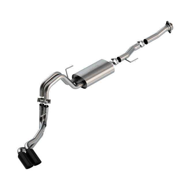 Borla Borla F-150 2021 5.0L 2dr RC SB (122.8 WB) XL/XLT 3/2.25 DSE Cat-Back S-Type Black Chrome Tips