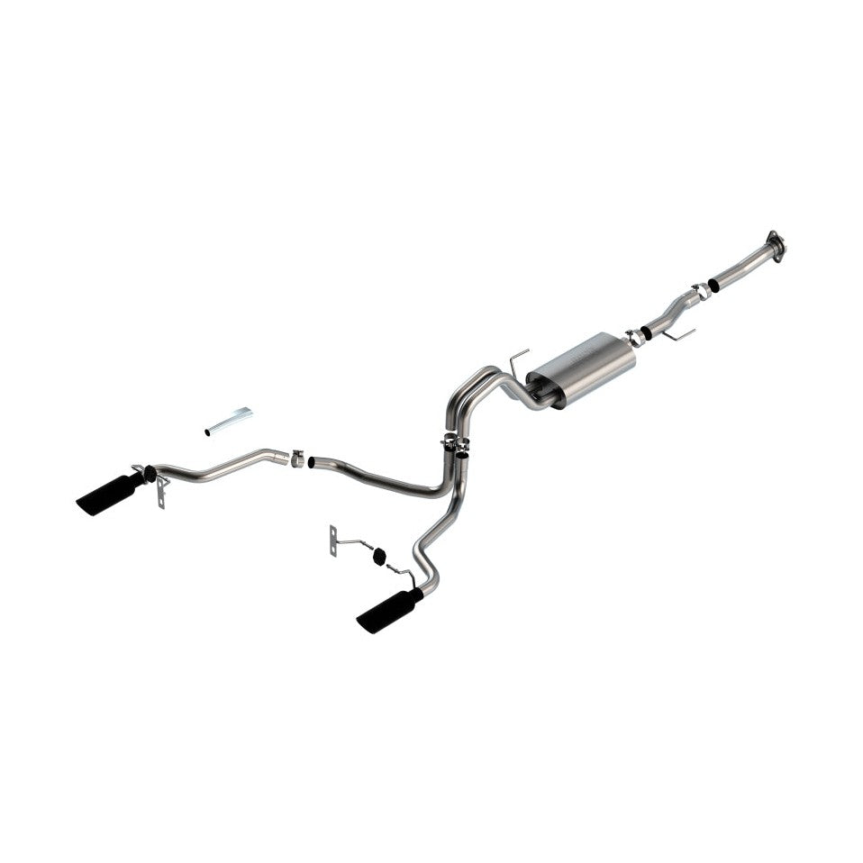 Borla Borla F-150 2021 5.0L 2dr RC SB (122.8 WB) XL/XLT 3/2.25 SRE Cat-Back S-Type Black Chrome Tips