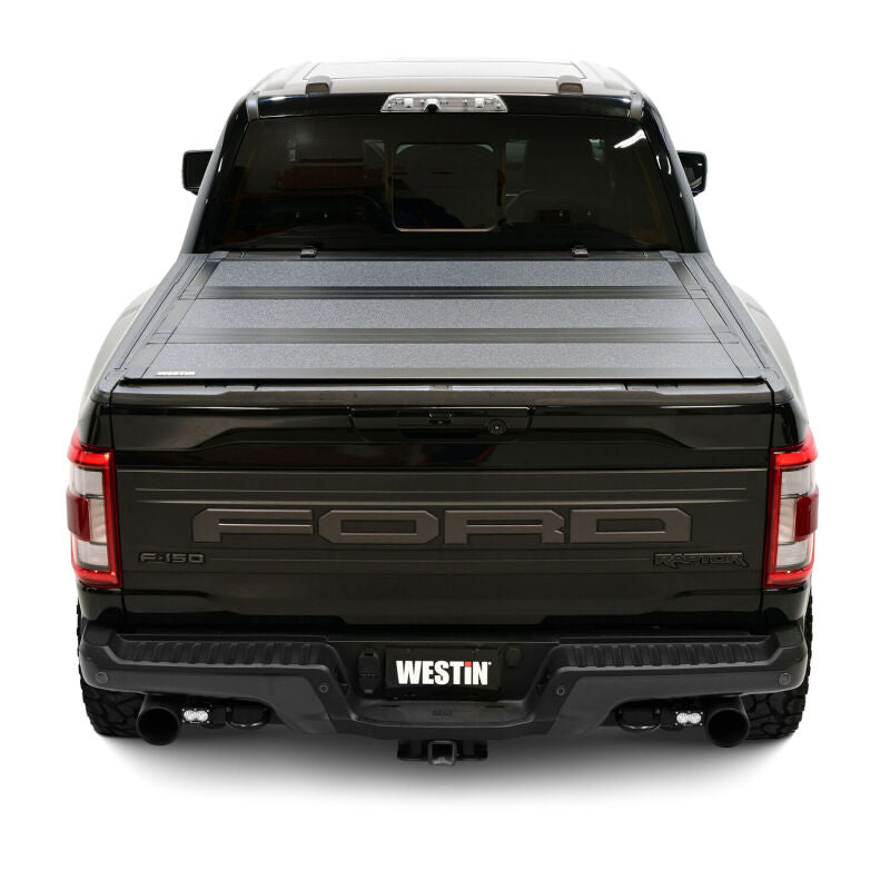 Westin Westin 15-26 Ford F-150 5ft. 7in. Bed Hard Tri-Fold Tonneau Cover - Black, installed
