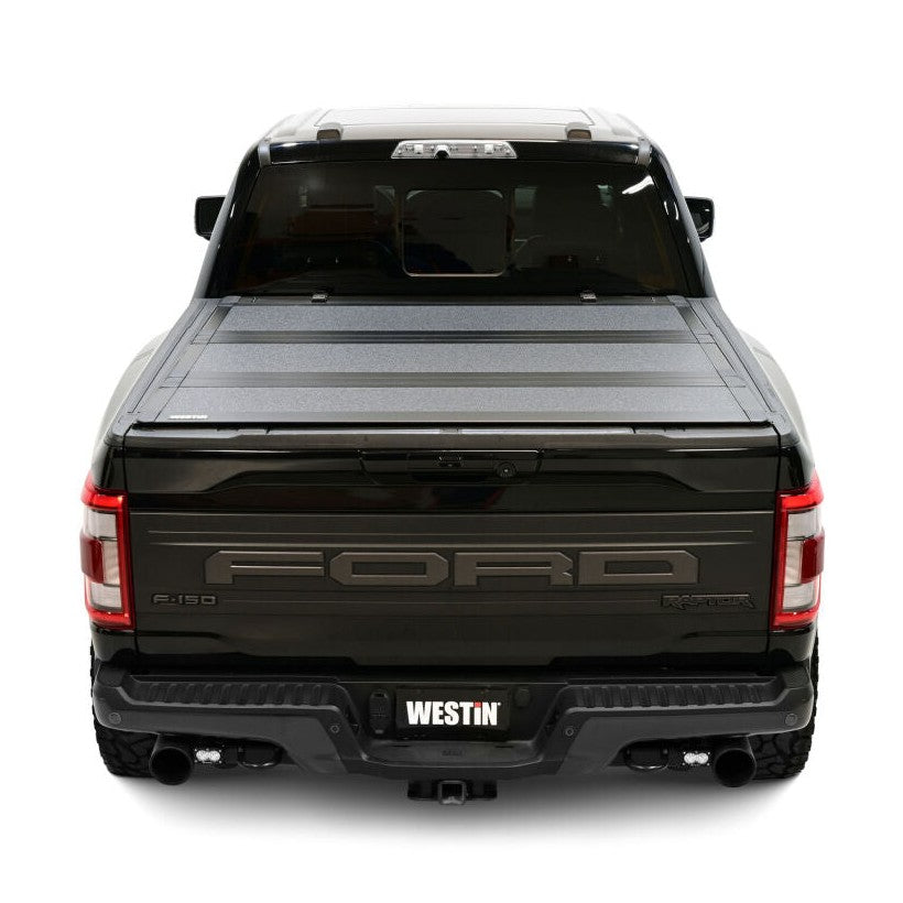 Westin Westin 15-26 Ford F-150 5ft. 7in. Bed Hard Tri-Fold Tonneau Cover - Black, installed