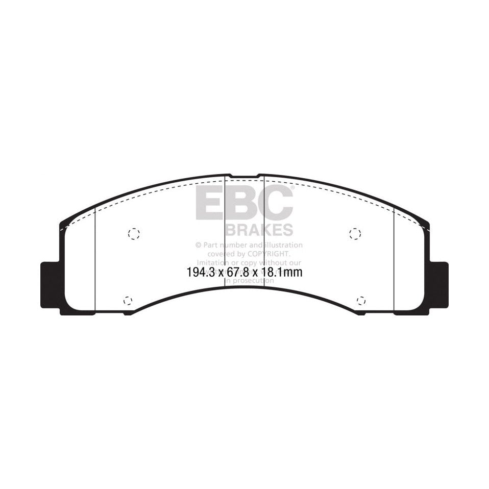 EBC EBC 2018+ Ford F-150 2.7L Twin Turbo (2WD) Yellowstuff Front Brake Pads